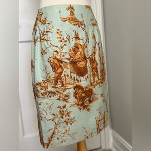 Steven Stolman Pencil Skirt Womens Size 8 Floral Chinois Print Lined